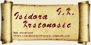 Isidora Krstonošić vizit kartica